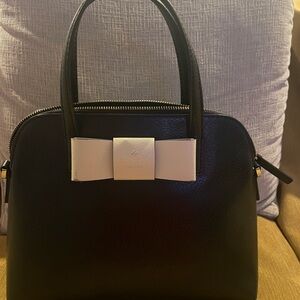 Kate Spade Black Satchel with White Bow
